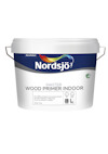 Förpackning av Nordsjö Master Wood Primer Indoor med logotyp och text på etikett.