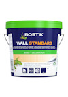 Behållare för VÄVLIM WALL STANDARD 1L från Bostik med grön och blå etikett samt text och logotyp.