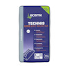 Förpackning av Bostik Technis C310 Dry Mortar, 20 kg, med text på flera språk och en illustration av en spackel på framsidan.