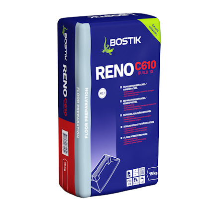 Förpackning av Bostik Reno C610 floor preparation, 15 kg.