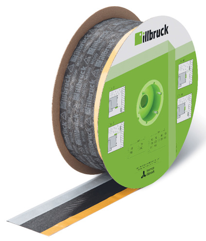 Rulle med fönsterfolie i grått och svart, förpackad med grönt omslag med instruktioner och logotyp.