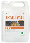 Förpackning med Biokleen eco Tralltvätt, 5 liter, med text och trädsymbol.