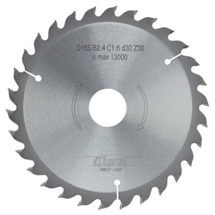 CIRKELSÅGKLINGA TCT STANDARD THIN LUNA 165X20 Z30