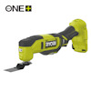 Grönt och svart multiverktyg med blad, märkning "RYOBI" och "18V ONE+".