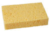 Rektangulär gul cellulosasvamp med porös yta.