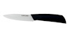 Keramisk kniv med vitt blad och svart handtag. Text på bladet: "D-SPLICER".