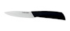 Keramisk kniv med svart handtag och vit klinga, texten "D-SPLICER" synlig på bladet.