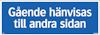 Rektangulär blå skylt med vit text: "Gående hänvisas till andra sidan".