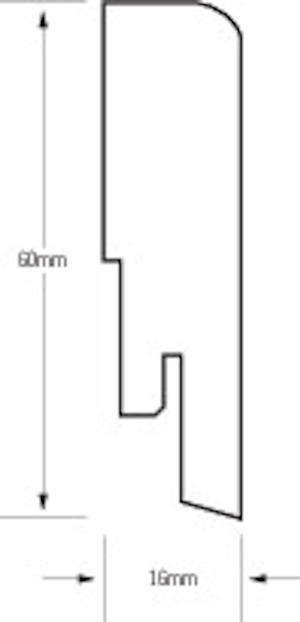 Teknisk ritning av en profil med mått: 120mm i höjd och 10mm i bredd.