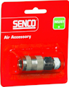 Förpackning med en metallkoppling märkt "Senco Air Accessory" och "Must Haves".
