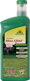 Grön flaska med etiketten "Finalsan Moss Effekt Koncentrat". Text om snabb, biologisk effekt.