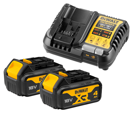 BATTERIKIT DCB1104M2-QW 18V XR 2X4.0AH,1XDCB1104
