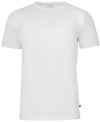 Vit kortärmad t-shirt med rund hals.