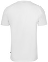 Vit t-shirt sedd bakifrån.