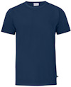Marinblå t-shirt i enkel design med rund hals och korta ärmar.