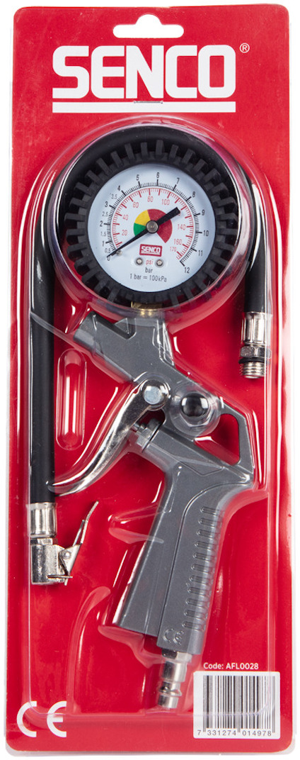 DÄCKSPÅFYLLARE SENCO 1/4" MED MANOMETER 0-12 BAR