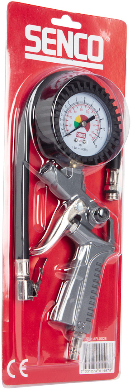 DÄCKSPÅFYLLARE SENCO 1/4" MED MANOMETER 0-12 BAR