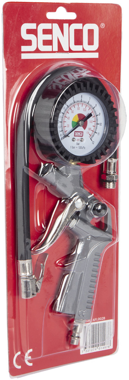 DÄCKSPÅFYLLARE SENCO 1/4" MED MANOMETER 0-12 BAR