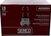 Röd låda med texten "Senco" och modellnumret "AC32024". Innehåller en 24 liters kompressor.