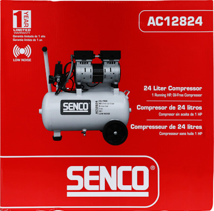 KOMPRESSOR AC12824  LOW NOISE OLJEFRI 9BAR 24L 128L/MIN