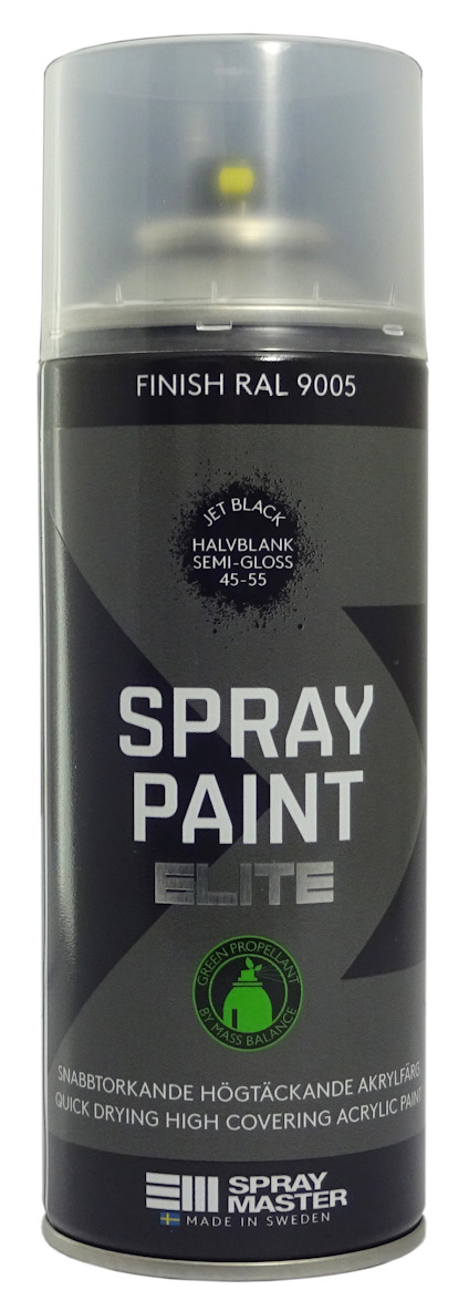 SPRAYFÄRG SPRAY MASTER ELITE SVART HALVMATT 400ML