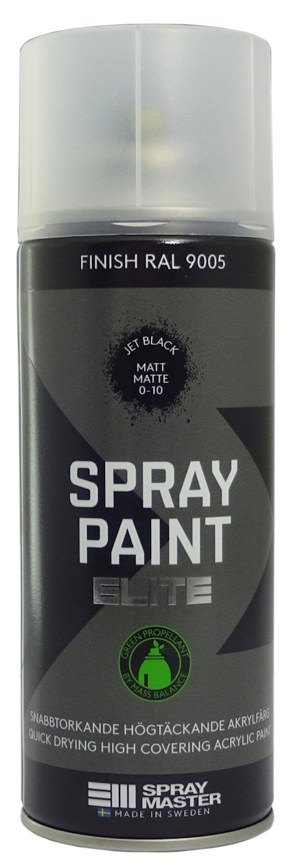 SPRAYFÄRG SPRAY MASTER ELITE SVART MATT 400ML
