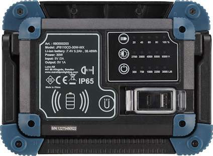 ARBETSLAMPA FLASH 3000 RE WR MARELD TRÅDLÖS LADDNING