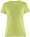 Limegrön T-shirt med kort ärm, rund hals och Blåkläder-logotyp tryckt i nacken.