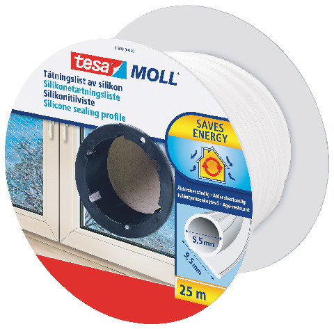 TÄTNINGSLIST SIO-LIST VIT 25M X 9,5MM - Tesa