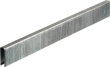 Metallklammer i form av en lång remsa med parallella rader av klammer.