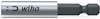 Magnetisk bitshållare med texten "wiha" och en magnetikon på en metallcylinder med svart sexkantigt fäste.