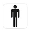 SYMBOL WC HERR 80X80 MM S B