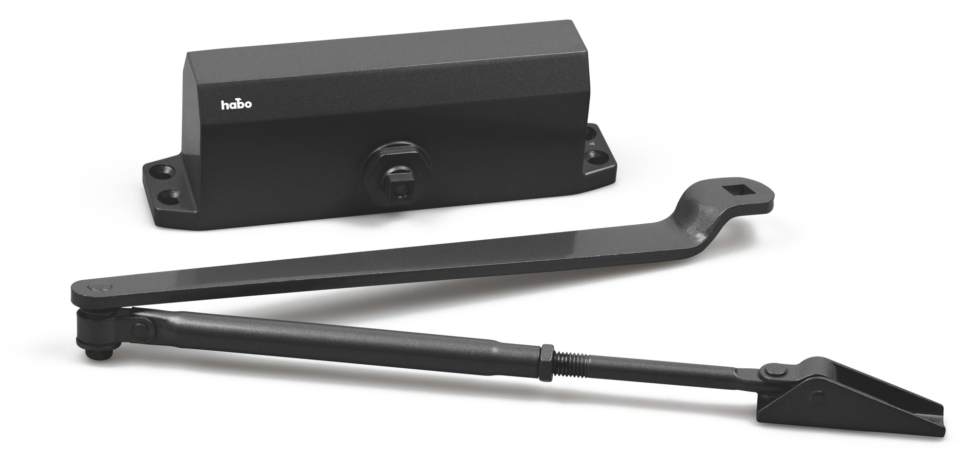 DÖRRSTÄNGARE 400 SVART MED STANDARDARM - Habo