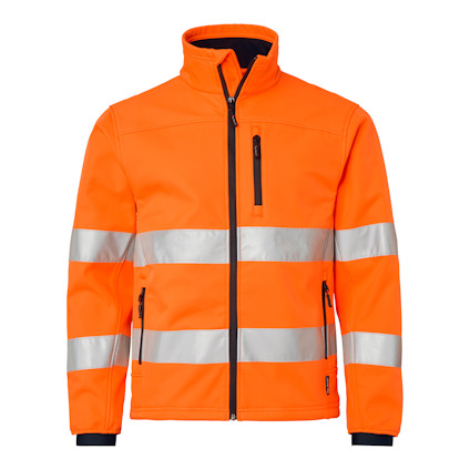 JACKA SOFTSHELL 7621 HI-VIS TOP SWEDE VARSELORANGE M