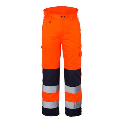 VINTERBYXA 4026 HI-VIS VARSELORANGE/MARINBLÅ L