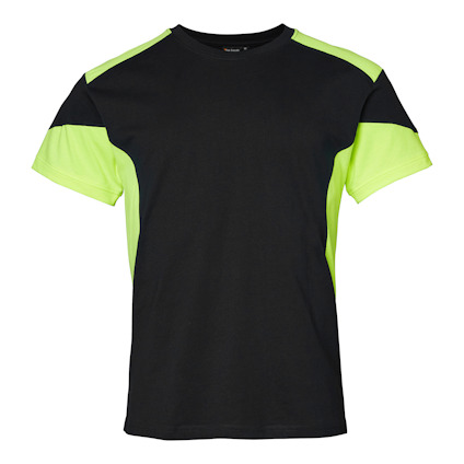 T-SHIRT 210 TOP SWEDE SVART/VARSELGUL 5XL