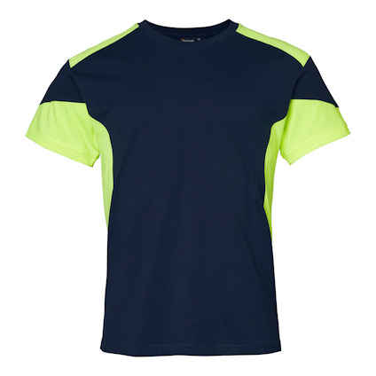 T-SHIRT 210 TOP SWEDE MARINBLÅ/VARSELGUL M