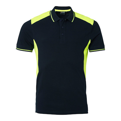 PIKÉ 213 TOP SWEDE MARINBLÅ/VARSELGUL 3XL