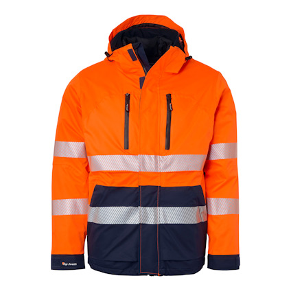PARKAS 3I1 127 TOP SWEDE VARSELORANGE/MARINBLÅ XS