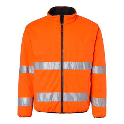 JACKA 129 HI-VIS TOP SWEDE VARSELORANGE/SVART L