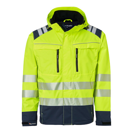 JACKA 130 HI-VIS TOP SWEDE VARSELGUL/MARINBLÅ L