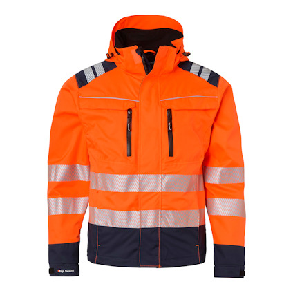 JACKA 130 HI-VIS TOP SWEDE VARSELORANGE/MARINBLÅ S