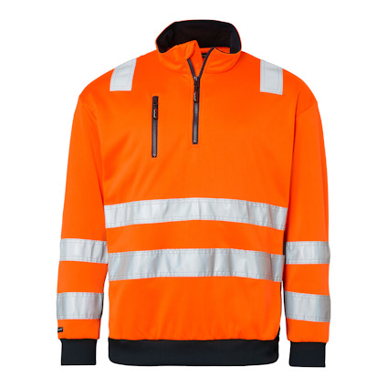 VARSELTRÖJA 136 HI-VIS VARSELORANGE/MARINBLÅ S