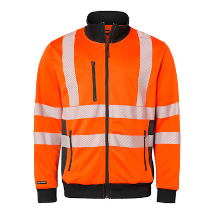 TRÖJA 1529 HI-VIS TOP SWEDE VARSELORANGE/MARINBLÅ M