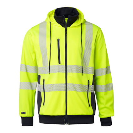 TRÖJA 1729 HI-VIS TOP SWEDE VARSELGUL/MARINBLÅ L