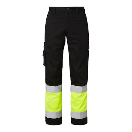 BYXA 2070 HI-VIS TOP SWEDE SVART/VARSELGUL D116