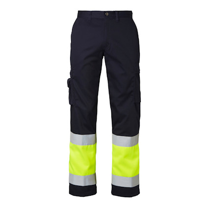 BYXA 2070 HI-VIS TOP SWEDE MARINBLÅ/VARSELGUL D108