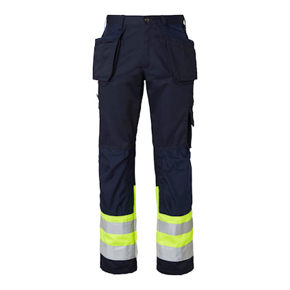 BYXA 2171 CRAFTMEN HI-VIS MARINBLÅ/VARSELGUL D116