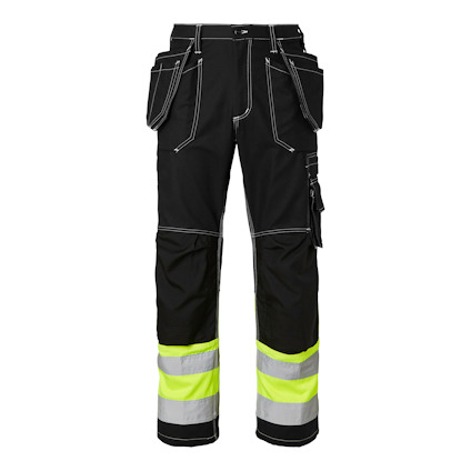 BYXA 2515 CRAFTSMEN HI-VIS SVART/VARSELGUL C154