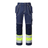 BYXA 2515 CRAFTSMEN HI-VIS MARINBLÅ/VARSELGUL D100